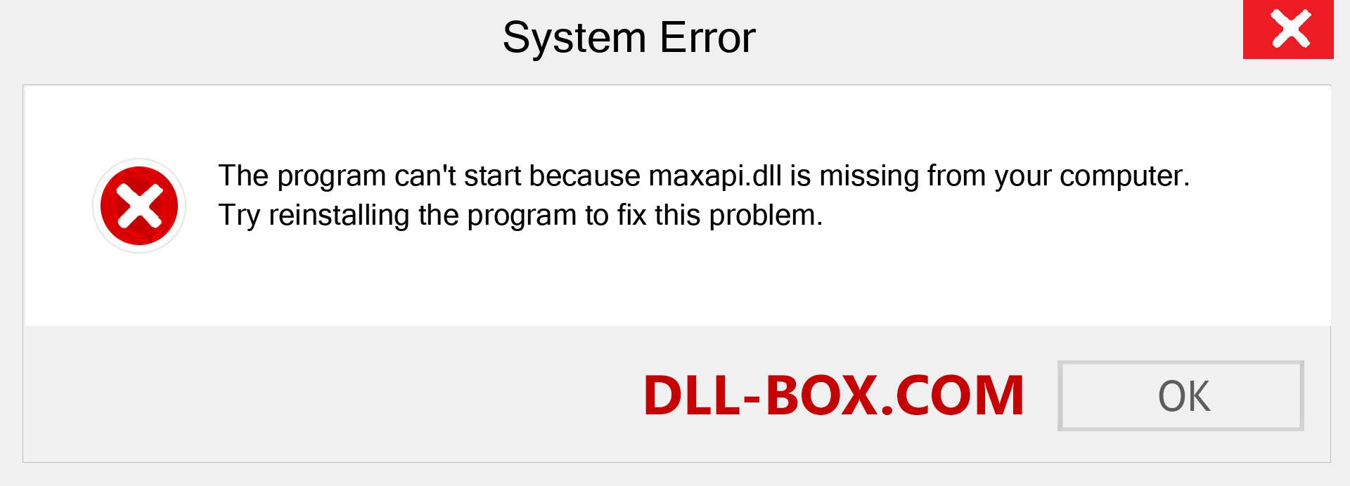  maxapi.dll file is missing?. Download for Windows 7, 8, 10 - Fix  maxapi dll Missing Error on Windows, photos, images